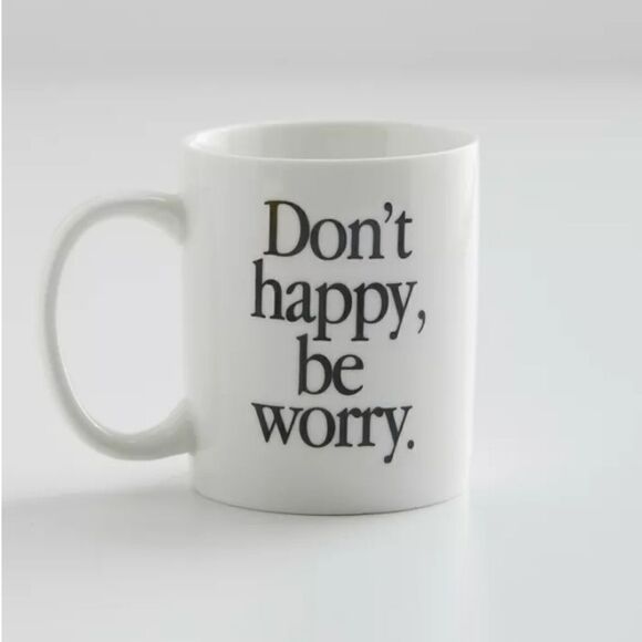 Market X Smiley Don’t Happy Be Worry Mug - Picture 3 of 4